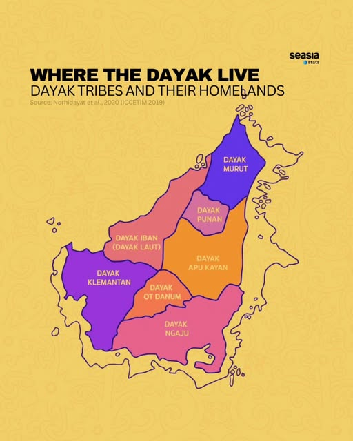 Dayak people map